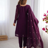 Exclusive Faux Georgette Straight Suit