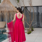 Cherry Festive silk  Anarkali Suit
