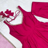 Cherry Festive silk  Anarkali Suit