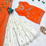 Virbrent Orange Suit Gharara Collection
