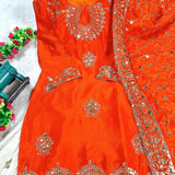 Virbrent Orange Suit Gharara Collection