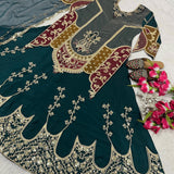Luxurious Bottle Green Top Lehenga