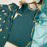 Luxurious Bottle Green Top Lehenga