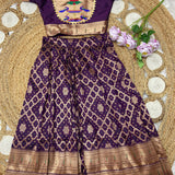 Kids Bandhej Paithani Lehenga