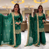 Green Classy Natural Creap Suit