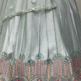 Sea Green Wedding Net Lehenga