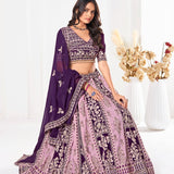 Purple Heavy Wedding Lehenga