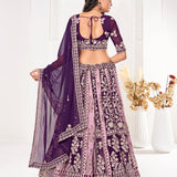 Purple Heavy Wedding Lehenga