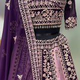 Purple Heavy Wedding Lehenga