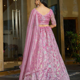 Pink Royal Bridal Net Lehenga