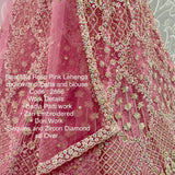 Rose Pink Embroidered Bridal Lehenga