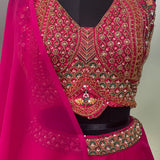 Pink Fancy Georgette Lehenga