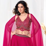 Pink Fancy Georgette Lehenga