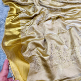 Elegant Golden Silk Saree