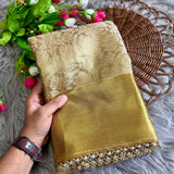Elegant Golden Silk Saree