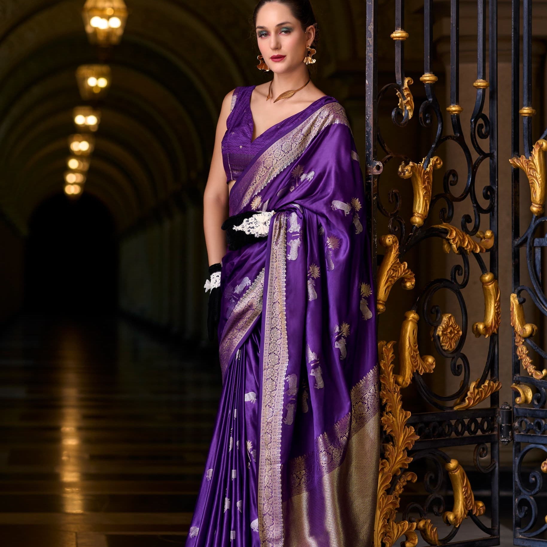 Mungha Classy Satin Silk Saree