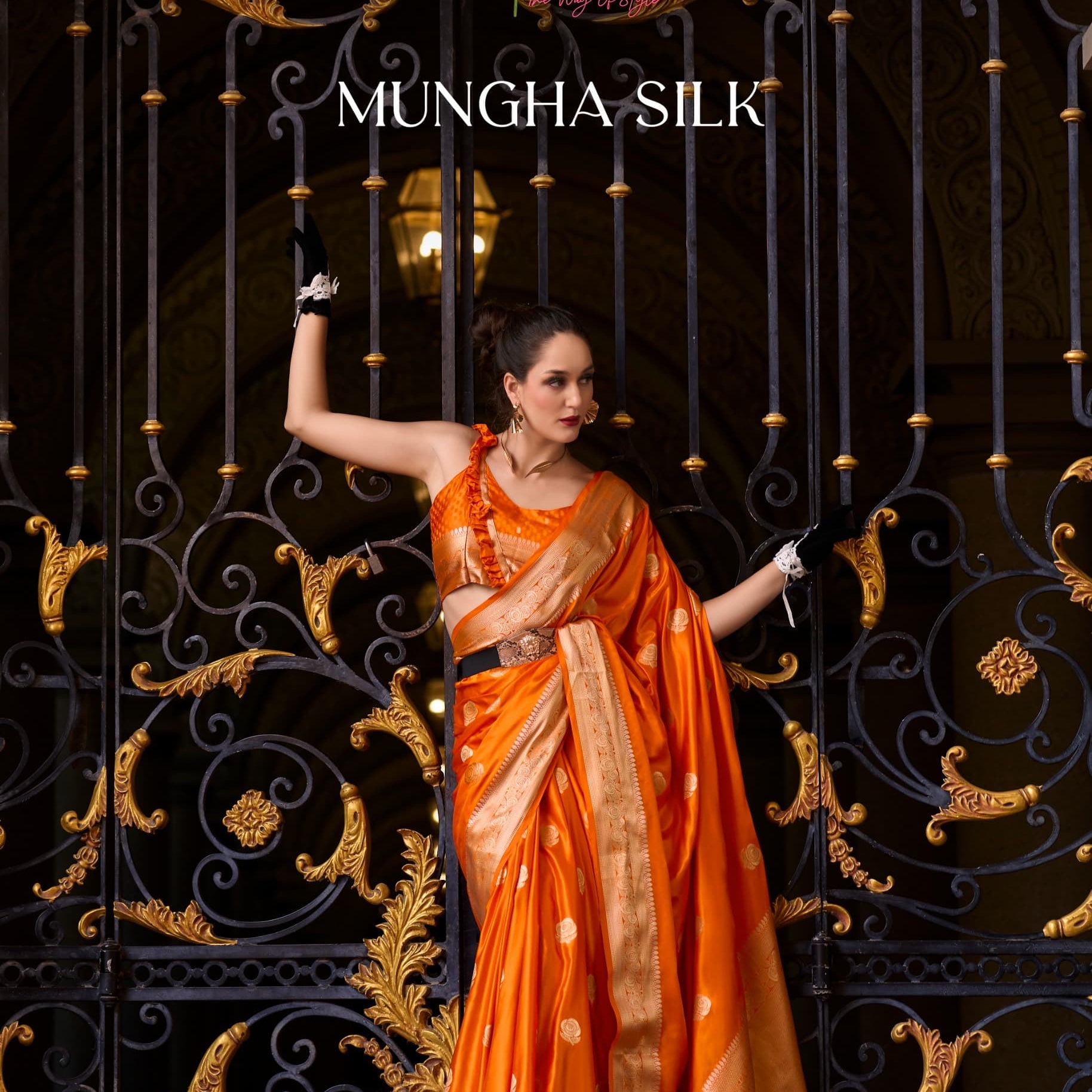 Mungha Classy Satin Silk Saree