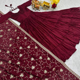 Festive Vichitra Silk Gown