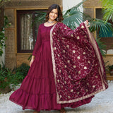 Festive Vichitra Silk Gown