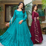 Festive Vichitra Silk Gown