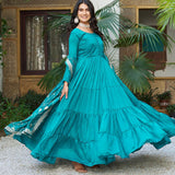 Festive Vichitra Silk Gown