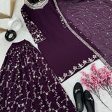 Designer Party Wear Look Top-Plazzo
