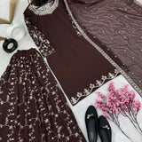 Designer Party Wear Look Top-Plazzo