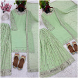 Designer Party Wear Look Top-Plazzo