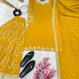 Designer Party Wear Look Top-Plazzo
