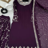 Designer Party Wear Look Top-Plazzo