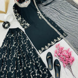 Designer Party Wear Look Top-Plazzo