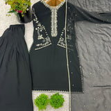 Black Designer Georgette Suit