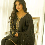 Black Designer Georgette Suit