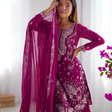 Glamrious Embroidered Top Sharara