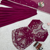 Glamrious Embroidered Top Sharara