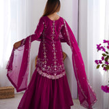 Glamrious Embroidered Top Sharara
