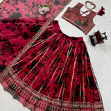 Dashing Flower Print Lehenga Choli