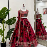 Dashing Flower Print Lehenga Choli
