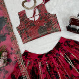Dashing Flower Print Lehenga Choli