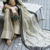 Creamy Star Georgette Embroidered Suit
