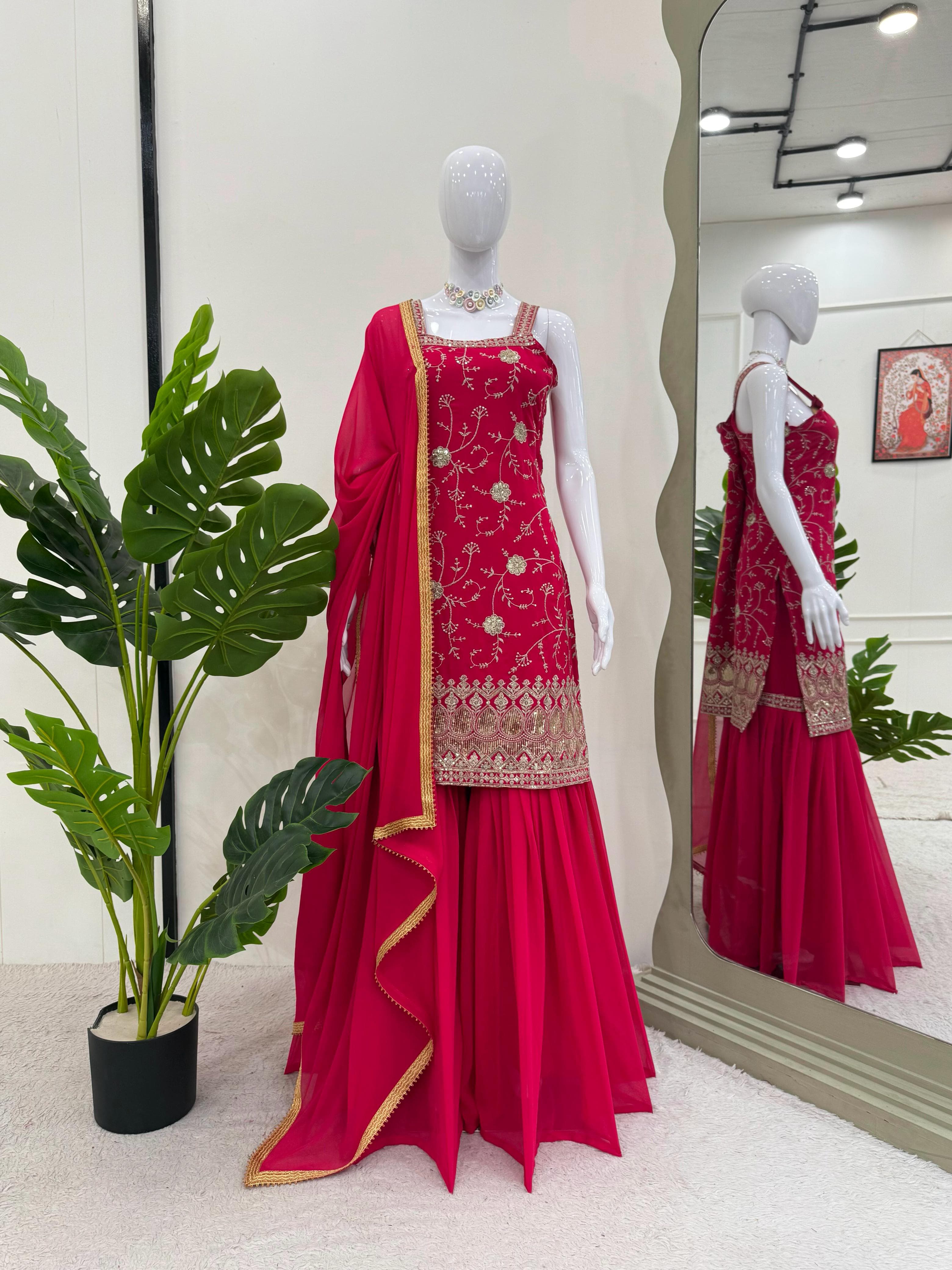 Stunning Faux Georgette Suit