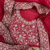 Reddish Soft Tabby Silk Saree