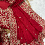 Reddish Soft Tabby Silk Saree
