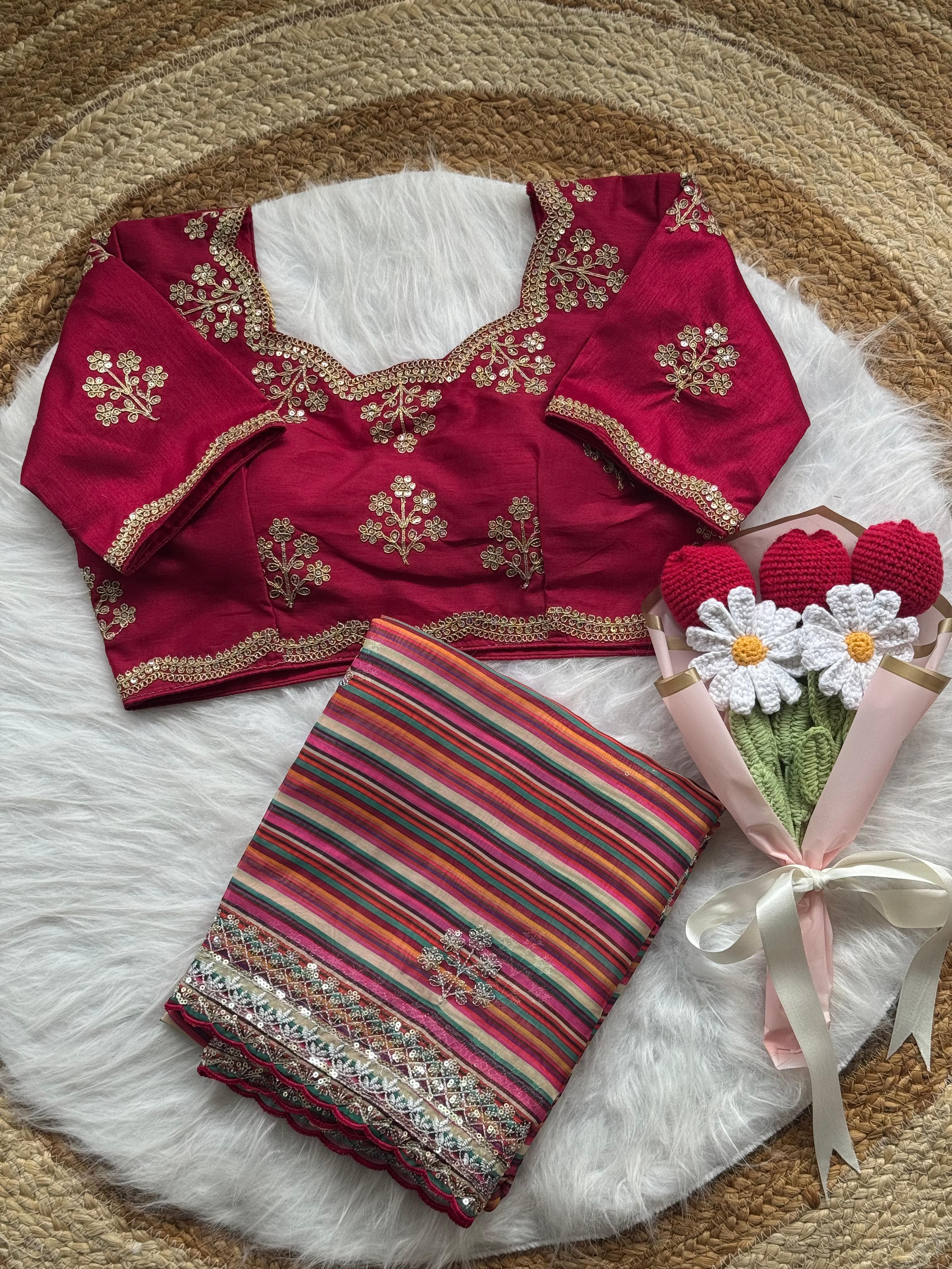 Mira Soft Organza Silk Saree