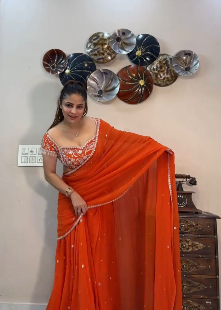 Classy Ruffle Style Lehenga Choli