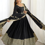 Festive Chinon Silk Anarkali Gown