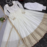 Festive Chinon Silk Anarkali Gown
