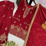 Designer Embroidered Top Plazzo