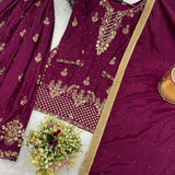 Designer Embroidered Top Plazzo