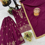 Designer Embroidered Top Plazzo